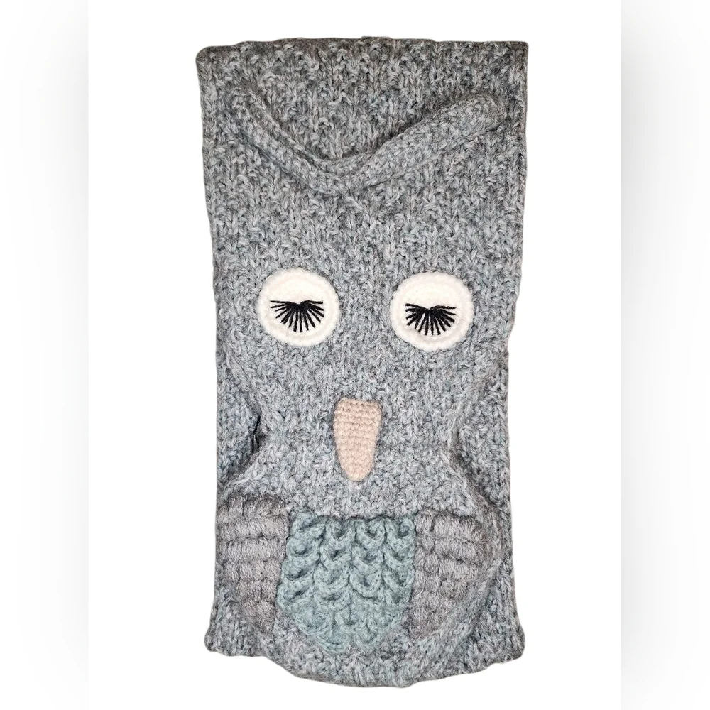 ANDES GIFTS Hand-Knitted Alpaca Blend Owl Scarf - Picture 6 of 6